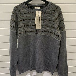 NWT Selected Homme Women organic cotton fair isle knitted jumper Sweaters XL